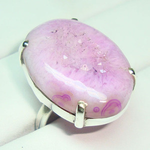 Joyería India Anillos de Ley 925 Joyería de piedra natural eternidad vermeil Anillo de cuarzo de ágata Druzy de cristal curativo ajustable - Product Image 3