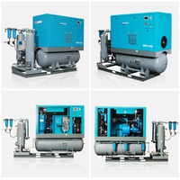 Compresseur d'air à vis intégré DEHAHA 22kW 30HP 4-en-1, avec réservoir de 500L, sécheur et filtres, 380V pour découpe laser