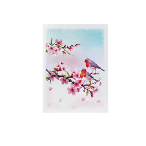 Handicraft 3D Pop-Up Cherry Blossom Branch with Robins Custom Design 15x20 cm Paper Greeting <b>Card</b> <b>Gift</b> <b>Card</b> Craft - Product Image 6