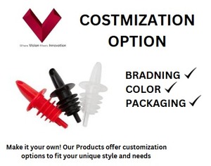 Boquilla de botella vertedora de licor de plástico con logotipo personalizado para uso en fiestas-Boquilla de vertido Topper de botella - Product Image 3