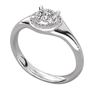 แหวนหมั้นเพชรทรงกลมรัศมี - Product Image 5
