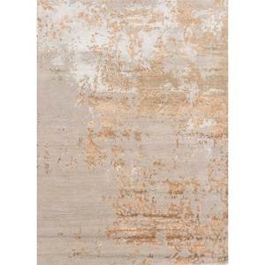 Alfombra Tattvam Lu-9031 Abstracta de Lana, Bambú y Seda, Anudada a Mano, Textura Suave, Fácil de Limpiar, Gris y Negra, Rectangular, para el Hogar o el Pasillo - Product Image 1