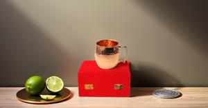 Pure Copper Moscow Mule Mugs Capacity 16 Ounce Premium Quality <b>Gift</b> Packed <b>Red</b> Colored Velvet <b>Box</b> Perfect for <b>gift</b> your love-one - Product Image 3