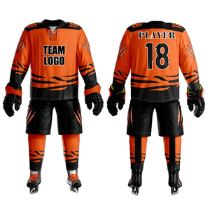 Ensemble complet d'uniformes de hockey sur glace personnalisés de qualité supérieure, respirant, de haute qualité, vente en gros - Product Image 1