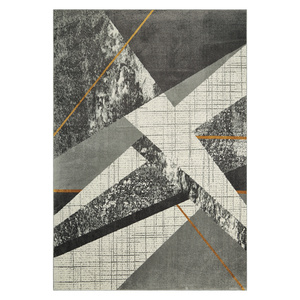 RUGS DEPOT LXDP-0138 Wholesale Charcoal Grey Minimalist Designer Digital Printed Machine Washable Chenille Area Rug Non <b>Slip</b> - Product Image 1