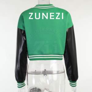 แจ็กเก็ตเบสบอลแขนยาวสำหรับผู้ชายเสื้อแจ็คเก็ตบอมเบอร์แบบเรียบไม่มีลวดลายออกแบบได้ตามต้องการสำหรับฤดูหนาวกันน้ำ - Product Image 6