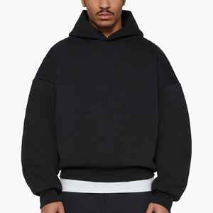 Sudadera con capucha de gran tamaño para hombre con logotipo personalizado Heavyweight 380 Gsm 600 Gsm Cropped Boxy para hombre - Product Image 1