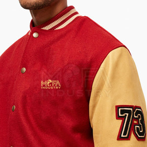 Logo personnalisé veste Letterman pour hommes équipes et écoles laine et cuir PU matériel OEM fabricant approvisionnement - Product Image 4