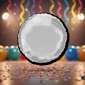 Party Love <b>Balloon</b> Circular <b>Silver</b> R32 81Cm 12 Pcs Bag - Product Image 2
