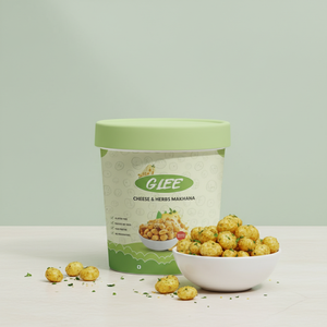 Makhana aux fromages et herbes, premium, grillé, salé, doux, faible en gras, dans une pochette en papier écologique, 30g - Product Image 2