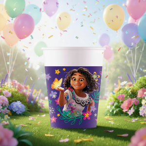 Vaso de Cartón Encanto 200ml, 8 Unidades, Vasos Desechables para Fiestas - Product Image 3