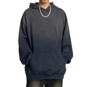 Custom Logo 100% Cotton <b>Men</b> Acid Wash Hoodie Long Sleeve Oversized Streetwear Pullover <b>Men's</b> Hoodies and Sweatshirts OEM Service - Product Image 3