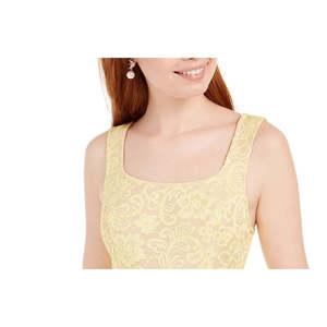 Abito Giallo in Georgette per Ragazze Speechless, Taglia 3 - Vestibilità Fluida, Svasato, Collo Quadrato, Naturale, per Feste Diurne, Articolo Singolo Traslucido - Product Image 2