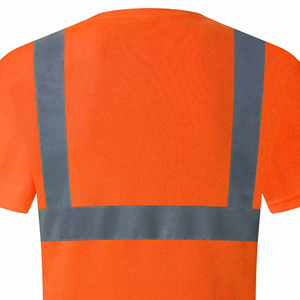 Verano transpirable manga corta malla reflectante FÁBRICA DE TRABAJO ROPA DE SEGURIDAD ropa de trabajo cuello redondo Camiseta camisa de alta visión - Product Image 5