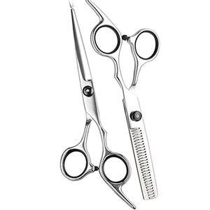 Vente en gros Ensemble de ciseaux de maquillage en acier inoxydable poli Emballage personnalisé avec lames fines droites - Product Image 5