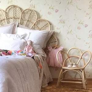 Silla de bebé de ratán de color natural respetuosa con el medio ambiente de Diseño Popular, sillas sólidas en forma de pavo real para niños pequeños - Product Image 5