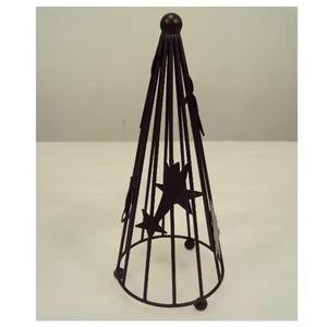 Escultura de Árbol de Navidad de Metal Moderno de Calidad Creativa, Base de Madera, Ecológica, Duradera, Decoración de Lujo para el Hogar para Bodas - Product Image 3