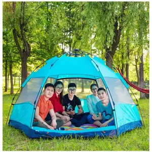 خيمة للتخييم مخصصة حسب الطلب في الصين مناسبة للفصول الأربعة مناسبة للعائلات ومزودة بقبة أوتوماتيكية مضادة للماء تصل إلى 6 أشخاص