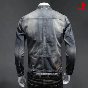 Chaqueta Vaquera Personalizada para Hombre Ryan Pro Gear, Cierre de Botones Cómodo, Logotipo Personalizado, Diseño Sólido, ODM OEM para Ropa Casual de Invierno - Product Image 6