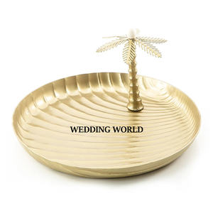 <b>Metal</b> Set of Three Chocolate Tray Round Shape Tabletop Designer Chocolate Platter Classic Stylish Fancy Chocolate Tray - Product Image 3