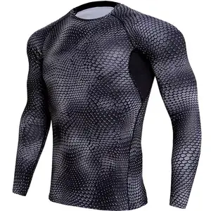 Camicia a compressione da uomo su misura di alta qualità/abbigliamento da palestra da uomo running fitness wear top Club Compression Jersey