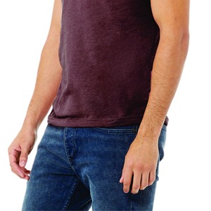 2025 nuevo diseño de alta calidad de algodón y fibra de bambú para hombres camiseta lisa con cuello redondo impresa en blanco - Product Image 5