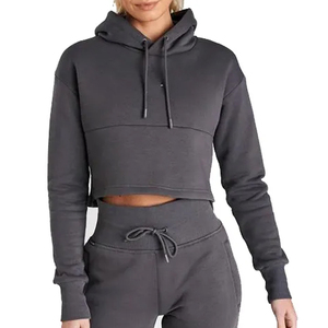 Haute qualité 100% coton mode personnalisé pull blanc thermique goutte épaule sweat surdimensionné femmes sweats à capuche - Product Image 1