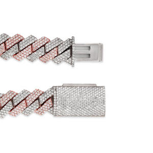 Colgante de cara de León helado de HipHop de lujo con cadena cubana de plata de ley S925 cadena redonda de moissanita de diamantes para fiesta para hombres - Product Image 2