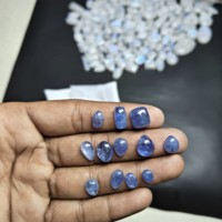 2025 Attrayant Naturel Tanzanite Lisse Poli Bleu Ovale Coupe Lâche Mélange Pierre Différentes Tailles Formes Moissanite Opale Jade