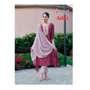 ชุดคุर्ติผ้าไหมโรมันแท้สำเร็จรูป ดีไซน์เนอร์ ชุดคาลามาการีสำหรับปี 2025 ชุดคาลามาการีใหม่สำหรับผู้หญิง ผ้าฝ้าย ชุด 3 ชิ้น - Product Image 1