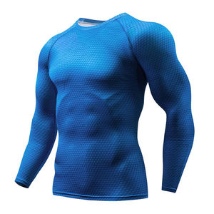 Camiseta Deportiva de Compresión de Manga Larga para Hombre, Nueva Colección 2025, para Gimnasio, Culturismo, Running, 100% Poliéster, Ropa de Gimnasia de Secado Rápido - Product Image 3