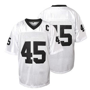 Maillots de rugby unisexes grande taille personnalisés avec logo imprimé numériquement, écologiques, 100 % polyester, style rétro, nom d'équipe de football américain - Product Image 2