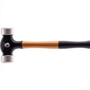 Marteau à tête souple SIMPLEX, longueur 405 mm, diamètre de la tête 60 mm, blanc/bois moyen-dur, TPE souple bleu/blanc superplastique HALDER - Product Image 3