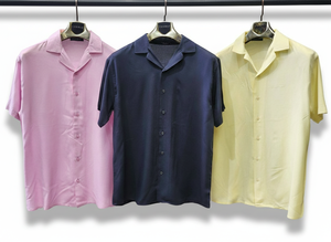 Modern <b>Floral</b> <b>Mens</b> Short Sleeve <b>Shirt</b> V-neck Relaxed Fit Lightweight Satin Fabric Stylish Summer Casual Wear Holiday Outfit - Product Image 3