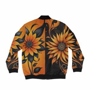 Chaqueta Bomber Casual Unisex de Poliéster con Estampado de Invierno para Hombre, Etiqueta Personalizada con Logotipo Frontal - Product Image 4