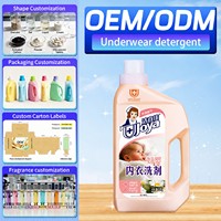 Détergent à lessive liquide jetable pour bébé - Formule douce hypoallergénique - Parfum naturel - Bouteille de nettoyage ménager
