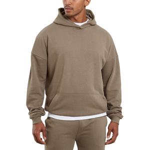 Conjuntos de sudaderas con capucha recortadas de gran tamaño con estampado DTG OEM personalizado - Product Image 1