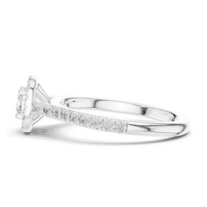 0.82 CT Round Halo Lab Diamond <b>Ring</b> for Women VVS-VS EF Clarity 18KT, 14KT, 10KT Gold & 925 Silver Rose, Yellow, White - Product Image 6