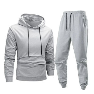 Chándal de Jersey de gran tamaño personalizado OEM, Sudadera con capucha de color sólido y pantalones de jogging de lana de algodón pesado 450GSM - Product Image 6