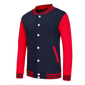 Venta al por mayor logotipo personalizado Universidad Varsity bordado cuerpo de lana con mangas de cuero CollegeBaseballjacket para los hombres DDP Envío - Product Image 5