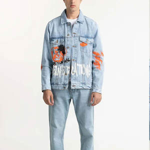 Veste en jean pour homme réfléchissante coupe-vent, veste en jean personnalisée fabriquée au Pakistan, veste en jean pour homme - Product Image 5