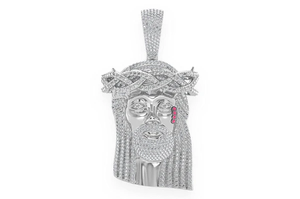 Bling Hip Hop joyería de alta calidad Full Iced Moissanite chapado en oro Jesús Cruz colgante collar de boda - Product Image 3