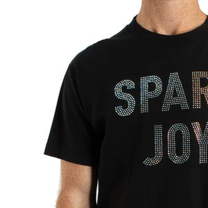 T-shirt strass en coton personnalisé à quantité minimale de commande bas pour hommes T-shirt strass personnalisé pour taille adulte T-shirt strass - Product Image 6