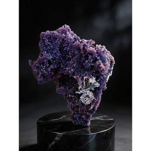 Espécimen de Ágata Uva Púrpura Premium, Cristal Botrioidal Natural, Clúster Mineral, Piedra Curativa, Pieza de Exhibición para Coleccionistas - Product Image 1