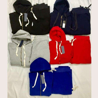 Polo de sport personnalisé, survêtement homme blanc à manches longues / ensemble de jogging / survêtement polo homme de haute qualité