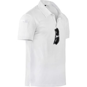 Polo Blanco de Golf para Hombre, Ligero y Transpirable, Cuello Camisero, Suministro al por Mayor para Exportación - Product Image 1