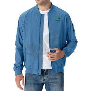 Blouson Bomber Personnalisé en Polyester/Coton Respirant et Coupe-Vent pour Homme, Couleur Unie, Hiver, Vente Flash, Streetwear - Product Image 6