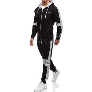 Conjunto de chándal de invierno para hombre con logotipo personalizado 2025 Sudadera con capucha y cremallera de alta calidad y traje para correr Última ropa deportiva - Product Image 1