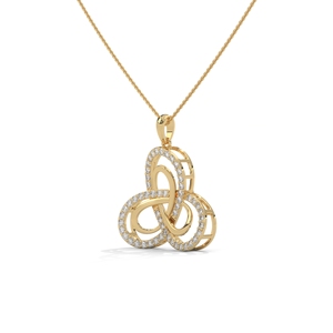 Elegante conjunto de colgantes de diamantes cultivados en laboratorio chapados en oro de 18 quilates Premium, colgantes finos de diseño exquisito y dijes para ocasiones - Product Image 2