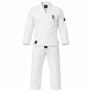 Kimono de BJJ Shansa Don Blanco, 100% Algodón Elástico, Antibacteriano, Transpirable, Uniforme de Artes Marciales Unisex para Adultos, Corte Regular - Product Image 1